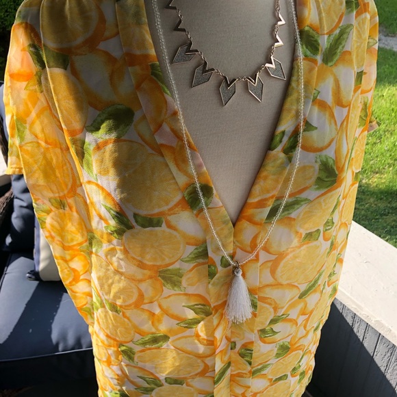 VS Lemon Print Sheer Top! 🍋 - Picture 2 of 6